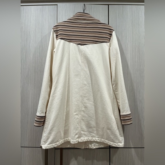 Prana Rowen Jacket – Ivory & Brown | Women’s Size Large (Fits Like Medium) - Picture 5 of 15
